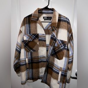 Zara plaid shacket